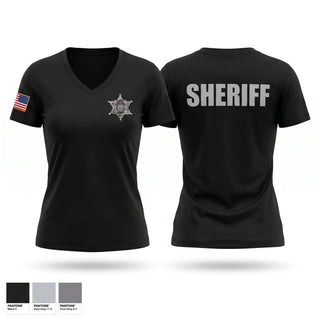 Womens Short Sleeve Vneck Shirt, Hertford County Sheriff’s Office, Police, Teamtime, Team time, sublimation, custom sports apparel, team uniforms, spirit wear, spiritwear, sports uniforms, custom shirts, team store, custom team store, fundraiser sports, apparel fundraiser