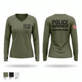 Woodson Terrace Police Department Women's Long Sleeve V-neck Shirt - 1