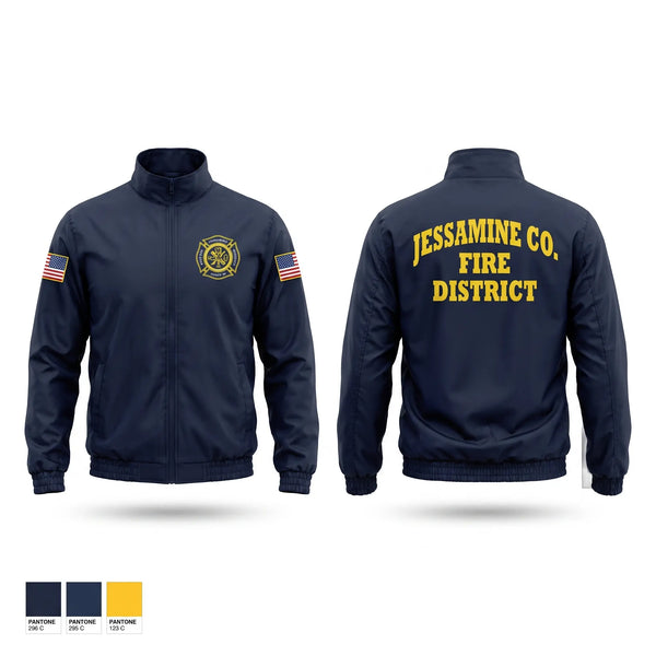 Windbreaker, Jessamine county fire, Fire Department, Teamtime, Team time, sublimation, custom sports apparel, team uniforms, spirit wear, spiritwear, sports uniforms, custom shirts, team store, custom team store, fundraiser sports, apparel fundraiser