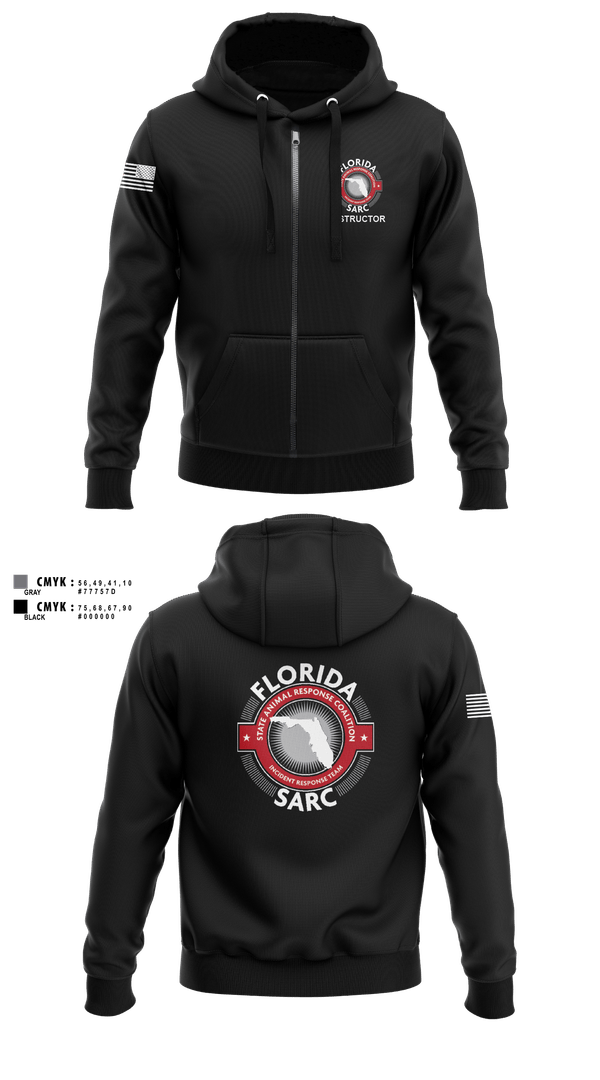 Zip Hoodie, Florida State Animal Response Coalition, , Teamtime, Team time, sublimation, custom sports apparel, team uniforms, spirit wear, spiritwear, sports uniforms, custom shirts, team store, custom team store, fundraiser sports, apparel fundraiser