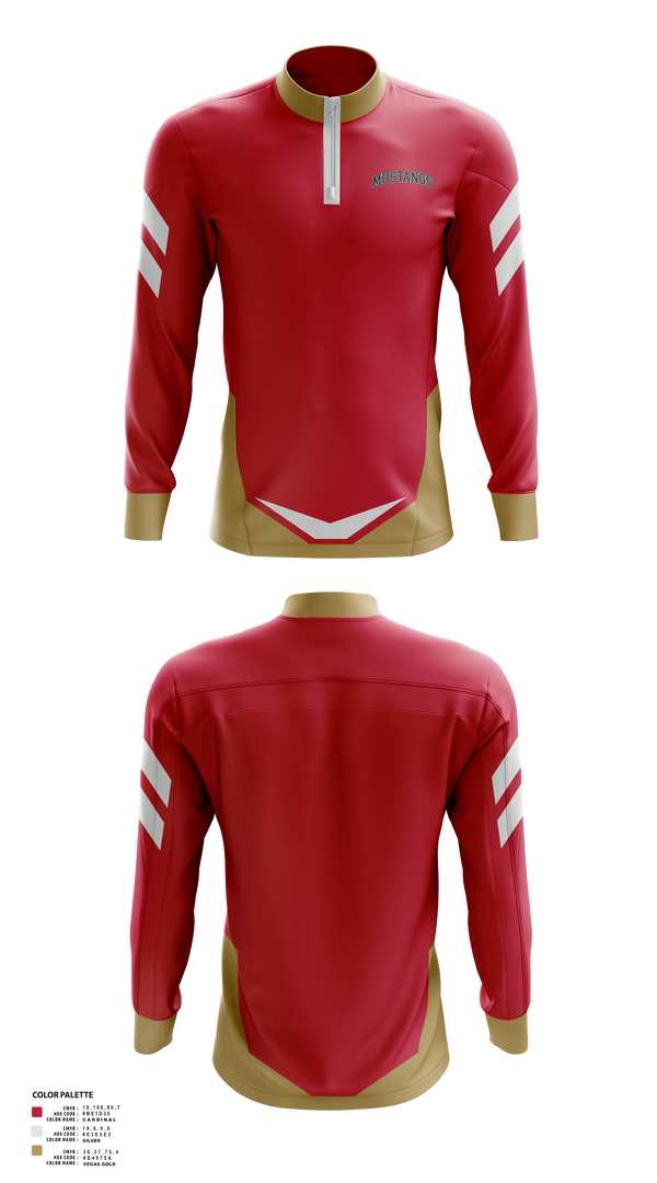 Quarter Zip Jacket, MUSTANGS, , Teamtime, Team time, sublimation, custom sports apparel, team uniforms, spirit wear, spiritwear, sports uniforms, custom shirts, team store, custom team store, fundraiser sports, apparel fundraiser