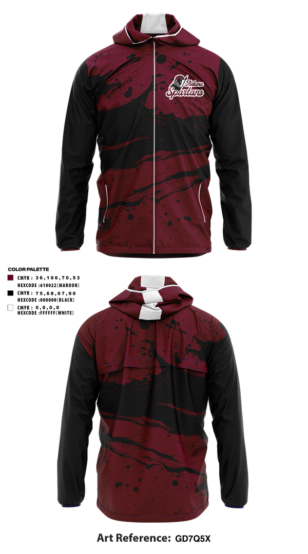 Windbreaker, Auburn Spartans, , Teamtime, Team time, sublimation, custom sports apparel, team uniforms, spirit wear, spiritwear, sports uniforms, custom shirts, team store, custom team store, fundraiser sports, apparel fundraiser