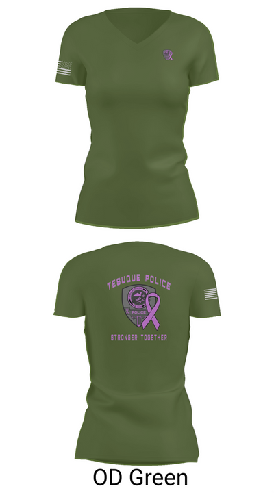 Tesuque Police Dept 47912639 Women's Short Sleeve V-neck Shirt - 46