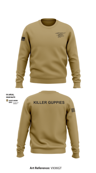 Crew Neck Sweatshirt, HuggersKiller Guppies, Wrestling, Teamtime, Team time, sublimation, custom sports apparel, team uniforms, spirit wear, spiritwear, sports uniforms, custom shirts, team store, custom team store, fundraiser sports, apparel fundraiser