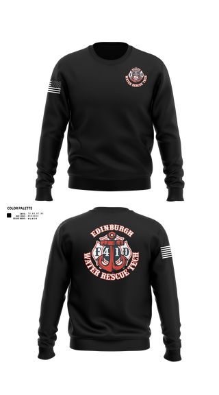 Crew Neck Sweatshirt, Edinburgh Water Rescue, Fire Department, Teamtime, Team time, sublimation, custom sports apparel, team uniforms, spirit wear, spiritwear, sports uniforms, custom shirts, team store, custom team store, fundraiser sports, apparel fundraiser
