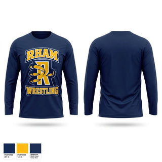 Long Sleeve Performance Shirt, RHAM RAPTORS, Wrestling, Teamtime, Team time, sublimation, custom sports apparel, team uniforms, spirit wear, spiritwear, sports uniforms, custom shirts, team store, custom team store, fundraiser sports, apparel fundraiser
