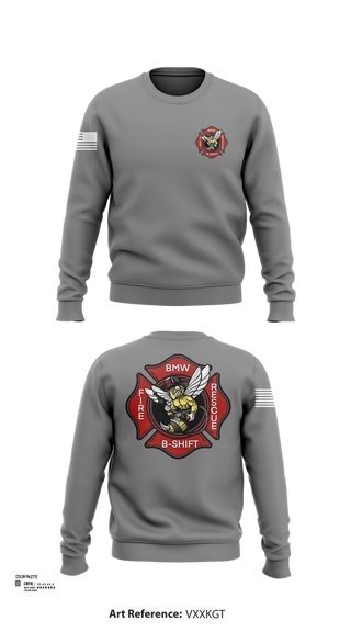 Crew Neck Sweatshirt, B-Shift, Fire Department, Teamtime, Team time, sublimation, custom sports apparel, team uniforms, spirit wear, spiritwear, sports uniforms, custom shirts, team store, custom team store, fundraiser sports, apparel fundraiser
