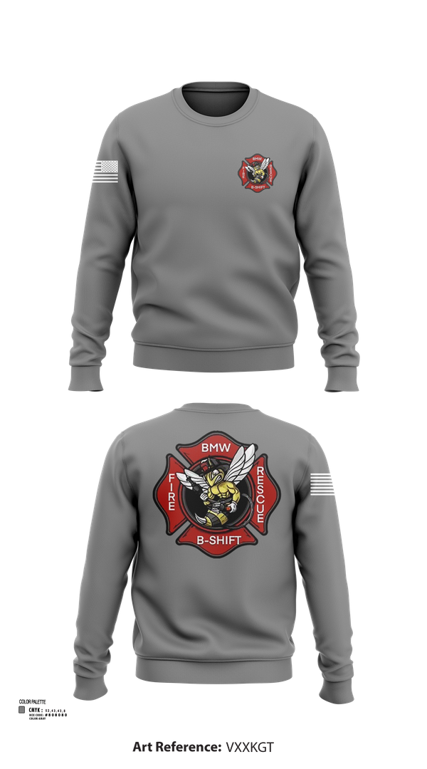 Crew Neck Sweatshirt, B-Shift, Fire Department, Teamtime, Team time, sublimation, custom sports apparel, team uniforms, spirit wear, spiritwear, sports uniforms, custom shirts, team store, custom team store, fundraiser sports, apparel fundraiser