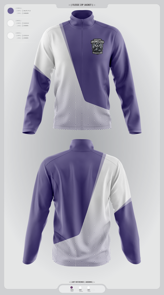 Fleece Jacket, Indiana Ironclad Wrestling, Wrestling, Teamtime, Team time, sublimation, custom sports apparel, team uniforms, spirit wear, spiritwear, sports uniforms, custom shirts, team store, custom team store, fundraiser sports, apparel fundraiser