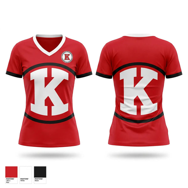 Womens Short Sleeve Vneck Shirt, Lady Red Devils, Women's Soccer, Teamtime, Team time, sublimation, custom sports apparel, team uniforms, spirit wear, spiritwear, sports uniforms, custom shirts, team store, custom team store, fundraiser sports, apparel fundraiser