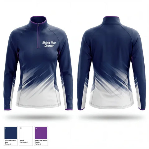 Quarter Zip Jacket, Rising Tide Charter, Baseball, Teamtime, Team time, sublimation, custom sports apparel, team uniforms, spirit wear, spiritwear, sports uniforms, custom shirts, team store, custom team store, fundraiser sports, apparel fundraiser