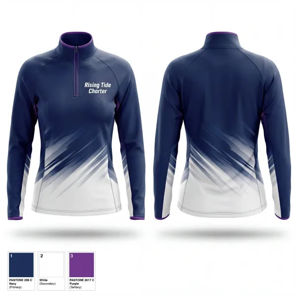 Quarter Zip Jacket, Rising Tide Charter, Baseball, Teamtime, Team time, sublimation, custom sports apparel, team uniforms, spirit wear, spiritwear, sports uniforms, custom shirts, team store, custom team store, fundraiser sports, apparel fundraiser