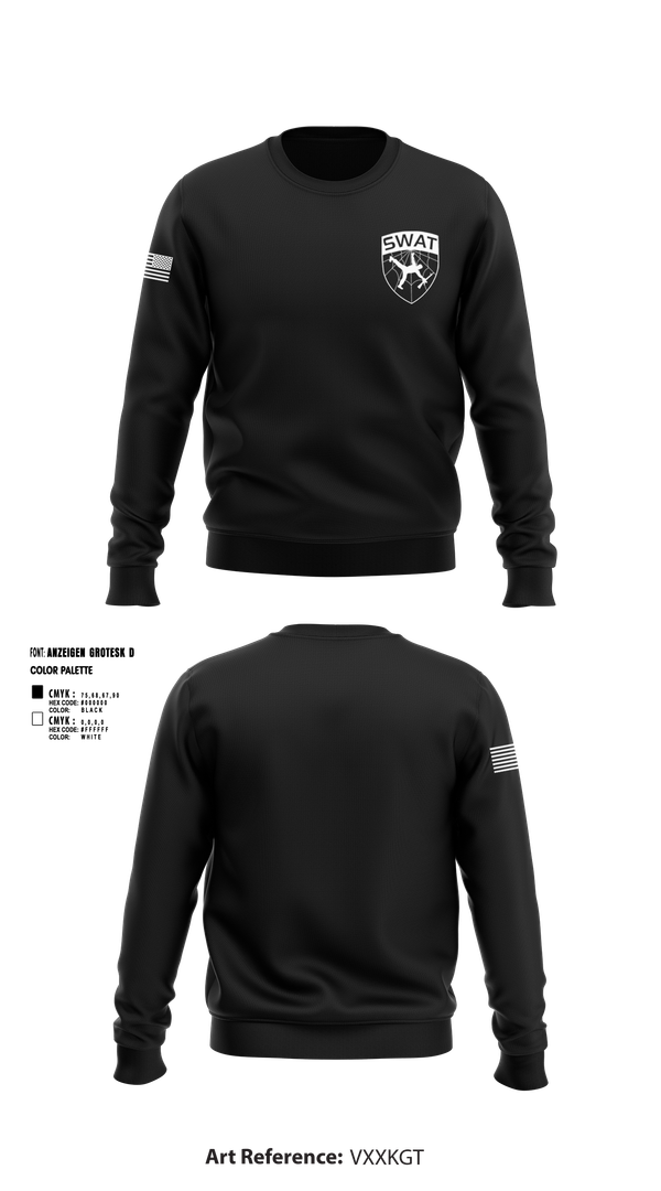 Crew Neck Sweatshirt, SWAT, , Teamtime, Team time, sublimation, custom sports apparel, team uniforms, spirit wear, spiritwear, sports uniforms, custom shirts, team store, custom team store, fundraiser sports, apparel fundraiser