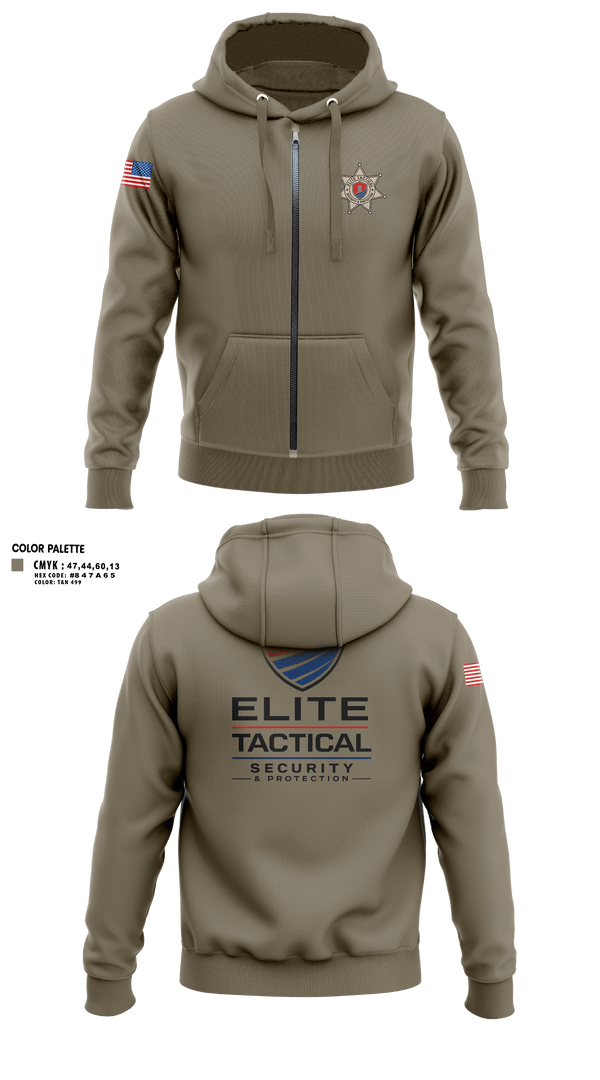 Zip Hoodie, Elite Tactical Security, Police, Teamtime, Team time, sublimation, custom sports apparel, team uniforms, spirit wear, spiritwear, sports uniforms, custom shirts, team store, custom team store, fundraiser sports, apparel fundraiser