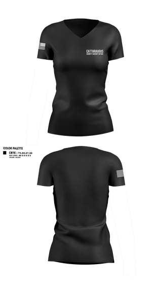 Womens Short Sleeve Vneck Shirt, Cattaraugus County Sheriff Office, Police, Teamtime, Team time, sublimation, custom sports apparel, team uniforms, spirit wear, spiritwear, sports uniforms, custom shirts, team store, custom team store, fundraiser sports, apparel fundraiser