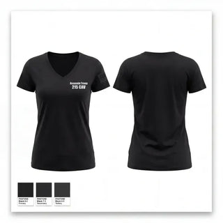 Womens Short Sleeve Vneck Shirt, Assassin Troop, 2-15 CAV, Army, Teamtime, Team time, sublimation, custom sports apparel, team uniforms, spirit wear, spiritwear, sports uniforms, custom shirts, team store, custom team store, fundraiser sports, apparel fundraiser