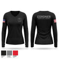 Schuylkill County Coroner's Office Women's Long Sleeve V-neck Shirt - 1