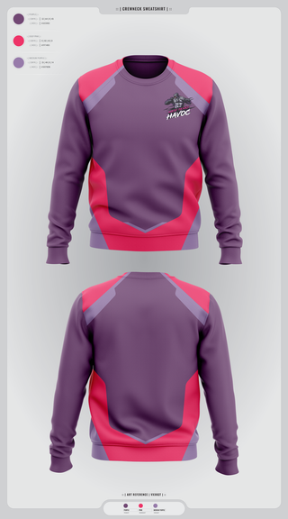 Crew Neck Sweatshirt, West texas Havoc, Baseball, Teamtime, Team time, sublimation, custom sports apparel, team uniforms, spirit wear, spiritwear, sports uniforms, custom shirts, team store, custom team store, fundraiser sports, apparel fundraiser