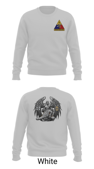 Crew Neck Sweatshirt, HHC BDE, 1AD CAB, Army, Teamtime, Team time, sublimation, custom sports apparel, team uniforms, spirit wear, spiritwear, sports uniforms, custom shirts, team store, custom team store, fundraiser sports, apparel fundraiser