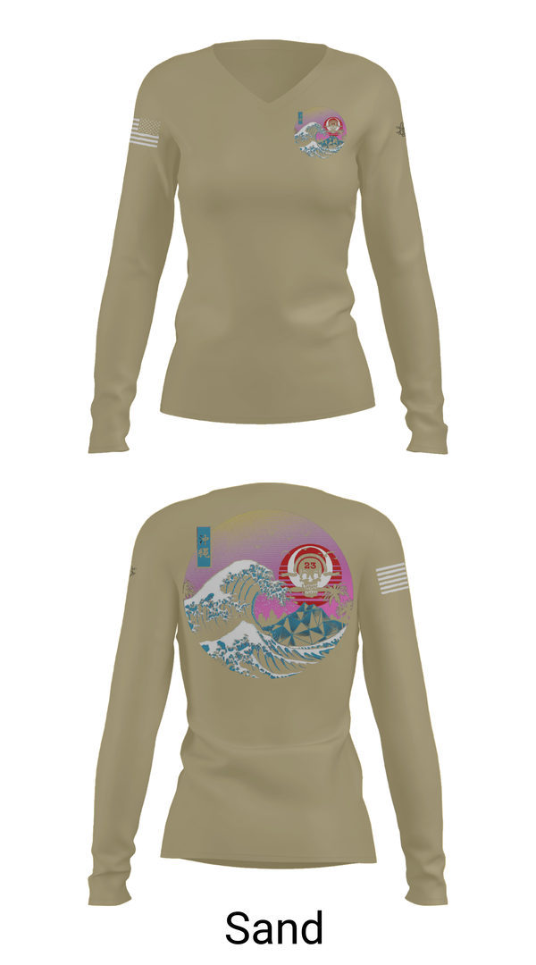 Womens Long Sleeve Vneck Shirt, ODA 1123, , Teamtime, Team time, sublimation, custom sports apparel, team uniforms, spirit wear, spiritwear, sports uniforms, custom shirts, team store, custom team store, fundraiser sports, apparel fundraiser