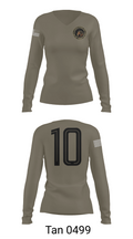 SETAF-AF 56545542 Women's Long Sleeve V-neck Shirt - 11