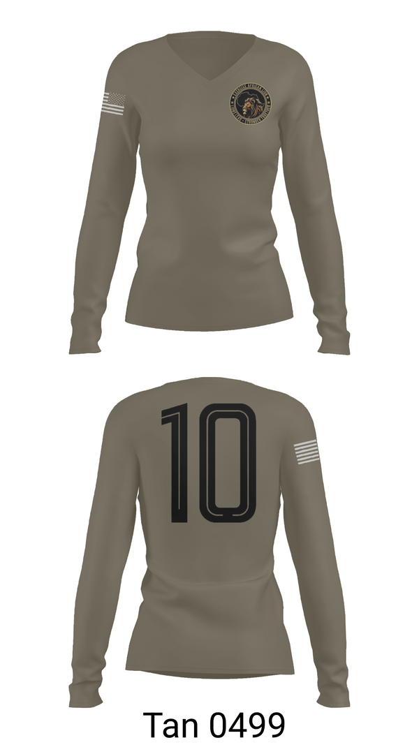 Womens Long Sleeve Vneck Shirt, SETAF-AF, Army, Teamtime, Team time, sublimation, custom sports apparel, team uniforms, spirit wear, spiritwear, sports uniforms, custom shirts, team store, custom team store, fundraiser sports, apparel fundraiser