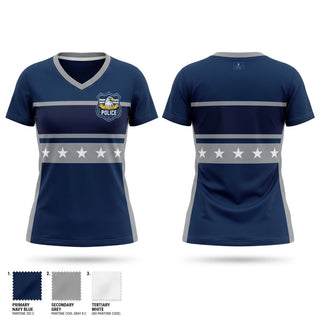 Womens Short Sleeve Vneck Shirt, Eau Claire Police Department, Police, Teamtime, Team time, sublimation, custom sports apparel, team uniforms, spirit wear, spiritwear, sports uniforms, custom shirts, team store, custom team store, fundraiser sports, apparel fundraiser