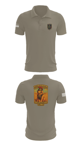 Short Sleeve Performance Polo, SCC 10th Field Hospital, , Teamtime, Team time, sublimation, custom sports apparel, team uniforms, spirit wear, spiritwear, sports uniforms, custom shirts, team store, custom team store, fundraiser sports, apparel fundraiser
