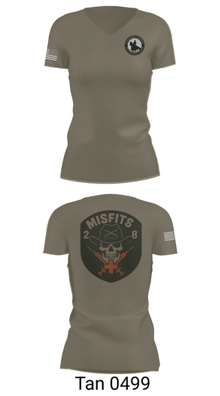 Womens Short Sleeve Vneck Shirt, 2-8 Cav, HHC, Medic Platoon, , Teamtime, Team time, sublimation, custom sports apparel, team uniforms, spirit wear, spiritwear, sports uniforms, custom shirts, team store, custom team store, fundraiser sports, apparel fundraiser
