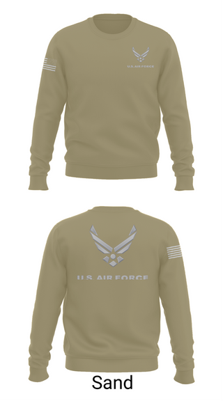 Crew Neck Sweatshirt, USAF Volunteer, Air Force, Teamtime, Team time, sublimation, custom sports apparel, team uniforms, spirit wear, spiritwear, sports uniforms, custom shirts, team store, custom team store, fundraiser sports, apparel fundraiser