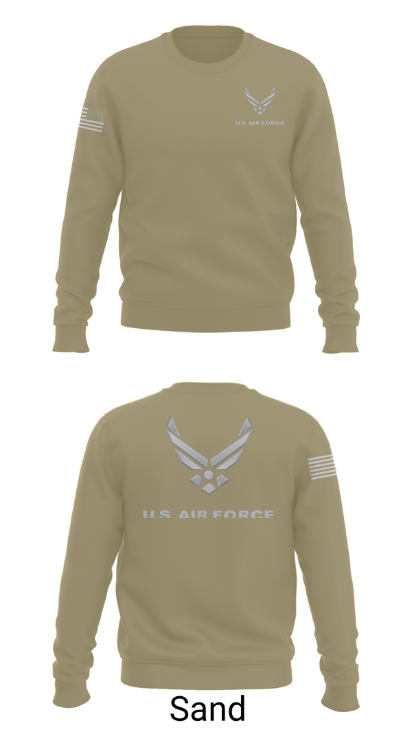 Crew Neck Sweatshirt, USAF Volunteer, Air Force, Teamtime, Team time, sublimation, custom sports apparel, team uniforms, spirit wear, spiritwear, sports uniforms, custom shirts, team store, custom team store, fundraiser sports, apparel fundraiser