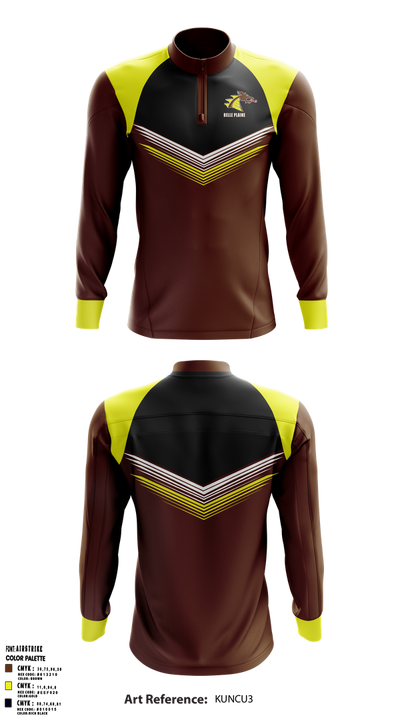Belle Plaine High School 53594491 Quarter Zip Jacket - 1