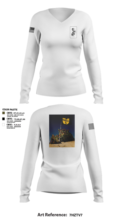 Hole Diggers 54913619 Women's Long Sleeve V-neck Shirt - 2