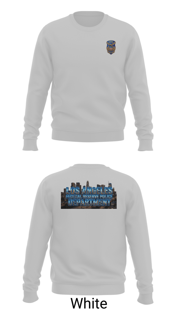 Crew Neck Sweatshirt, Federal Reserve Police DTLA, Police, Teamtime, Team time, sublimation, custom sports apparel, team uniforms, spirit wear, spiritwear, sports uniforms, custom shirts, team store, custom team store, fundraiser sports, apparel fundraiser