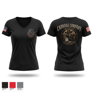 Womens Short Sleeve Vneck Shirt, Carnage 2-37AR, Army, Teamtime, Team time, sublimation, custom sports apparel, team uniforms, spirit wear, spiritwear, sports uniforms, custom shirts, team store, custom team store, fundraiser sports, apparel fundraiser