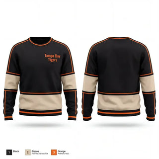 Crew Neck Sweatshirt, Tampa Bay Tigers, Baseball, Teamtime, Team time, sublimation, custom sports apparel, team uniforms, spirit wear, spiritwear, sports uniforms, custom shirts, team store, custom team store, fundraiser sports, apparel fundraiser