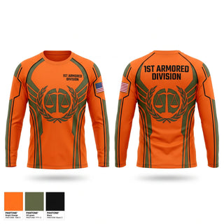 Long Sleeve Performance Shirt, 1ST Armored Division, Army, Teamtime, Team time, sublimation, custom sports apparel, team uniforms, spirit wear, spiritwear, sports uniforms, custom shirts, team store, custom team store, fundraiser sports, apparel fundraiser