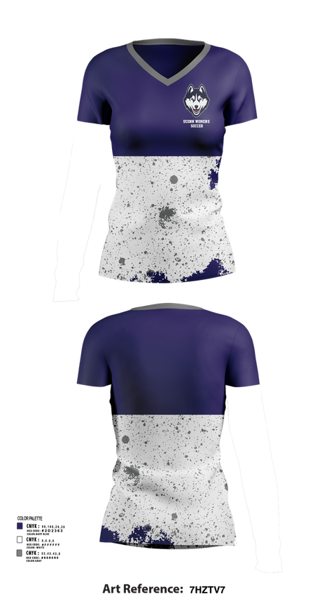 Womens Short Sleeve Vneck Shirt, UConn Women’s Soccer, Women's Soccer, Teamtime, Team time, sublimation, custom sports apparel, team uniforms, spirit wear, spiritwear, sports uniforms, custom shirts, team store, custom team store, fundraiser sports, apparel fundraiser