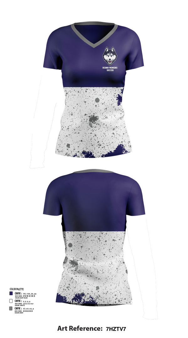 Womens Short Sleeve Vneck Shirt, UConn Women’s Soccer, Women's Soccer, Teamtime, Team time, sublimation, custom sports apparel, team uniforms, spirit wear, spiritwear, sports uniforms, custom shirts, team store, custom team store, fundraiser sports, apparel fundraiser