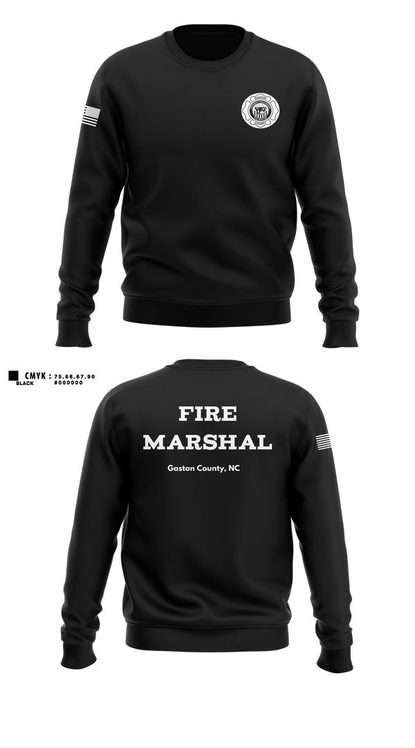 Crew Neck Sweatshirt, Gaston County Emergency Management and Fire Services, Fire Department, Teamtime, Team time, sublimation, custom sports apparel, team uniforms, spirit wear, spiritwear, sports uniforms, custom shirts, team store, custom team store, fundraiser sports, apparel fundraiser