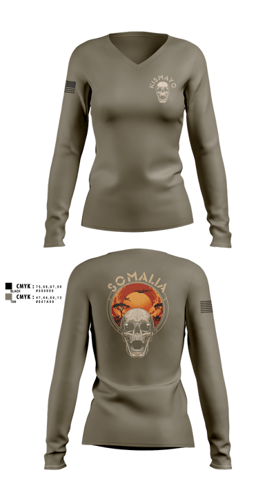 CJTF-HOA 54156011 Women's Long Sleeve V-neck Shirt - 5