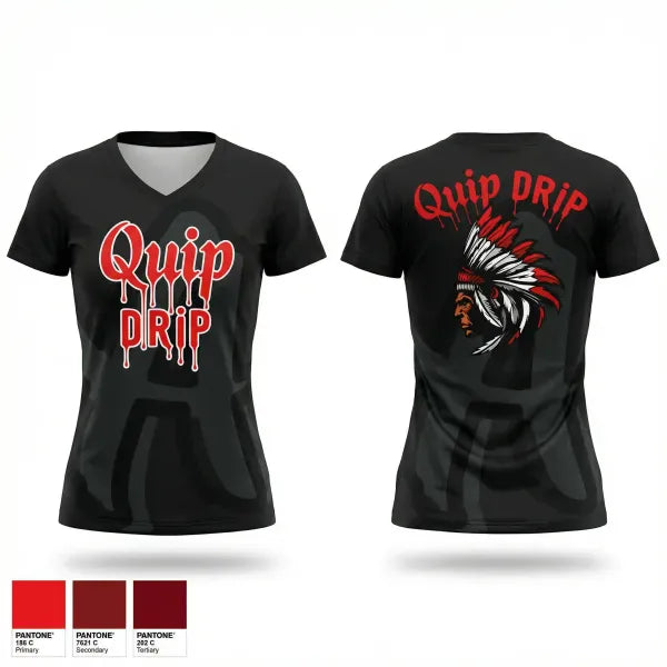 Womens Short Sleeve Vneck Shirt, Aliquippa Quips, , Teamtime, Team time, sublimation, custom sports apparel, team uniforms, spirit wear, spiritwear, sports uniforms, custom shirts, team store, custom team store, fundraiser sports, apparel fundraiser