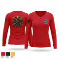 Lucas Volunteer Fire Department 18834425 Women's Long Sleeve V-neck Shirt - 1