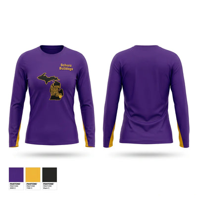 Schurz Bulldogs Long Sleeve Performance Shirt 1