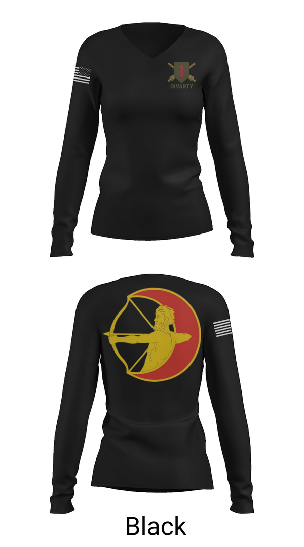 Womens Long Sleeve Vneck Shirt, 1ID DIVARTY, , Teamtime, Team time, sublimation, custom sports apparel, team uniforms, spirit wear, spiritwear, sports uniforms, custom shirts, team store, custom team store, fundraiser sports, apparel fundraiser