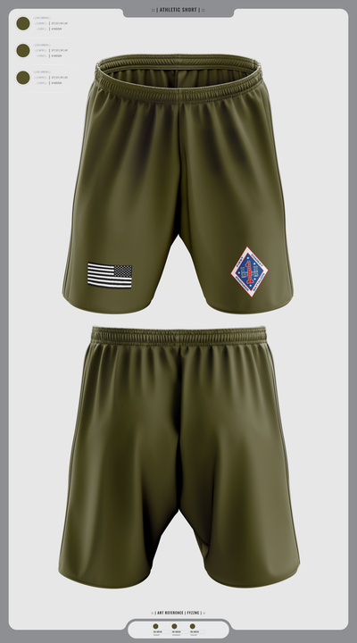 1st Combat Engineer Battalion 65310985 Athletic Shorts With Pockets - 1