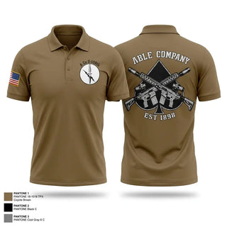 Short Sleeve Performance Polo, ABLE COMPANY, National Guard, Teamtime, Team time, sublimation, custom sports apparel, team uniforms, spirit wear, spiritwear, sports uniforms, custom shirts, team store, custom team store, fundraiser sports, apparel fundraiser