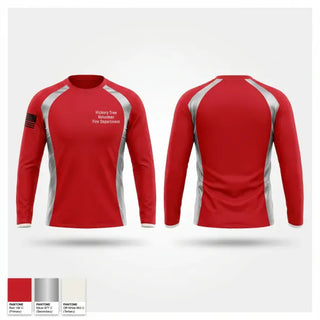 Long Sleeve Performance Shirt, Hickory Tree Volunteer Fire Department, Fire Department, Teamtime, Team time, sublimation, custom sports apparel, team uniforms, spirit wear, spiritwear, sports uniforms, custom shirts, team store, custom team store, fundraiser sports, apparel fundraiser