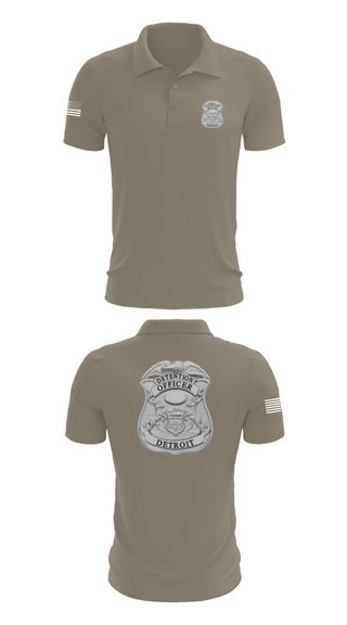 Short Sleeve Performance Polo, Detroit Detention Center, Police, Teamtime, Team time, sublimation, custom sports apparel, team uniforms, spirit wear, spiritwear, sports uniforms, custom shirts, team store, custom team store, fundraiser sports, apparel fundraiser