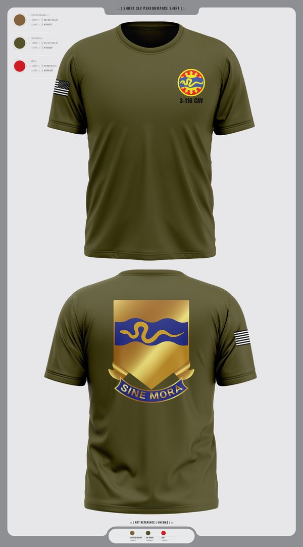 Short Sleeve Performance Shirt, 3-116 CAV, , Teamtime, Team time, sublimation, custom sports apparel, team uniforms, spirit wear, spiritwear, sports uniforms, custom shirts, team store, custom team store, fundraiser sports, apparel fundraiser